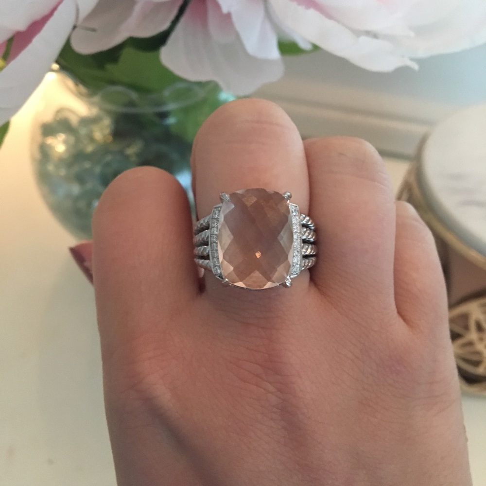 David Yurman Wheaton Ring LOOK ALIKE Morganite